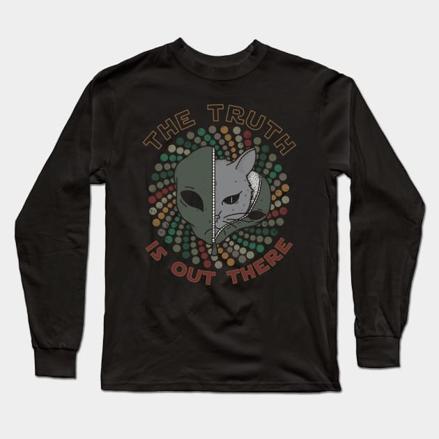 The Truth Is Out There Alien Cat Long Sleeve T-Shirt by Freeman Thompson Weiner